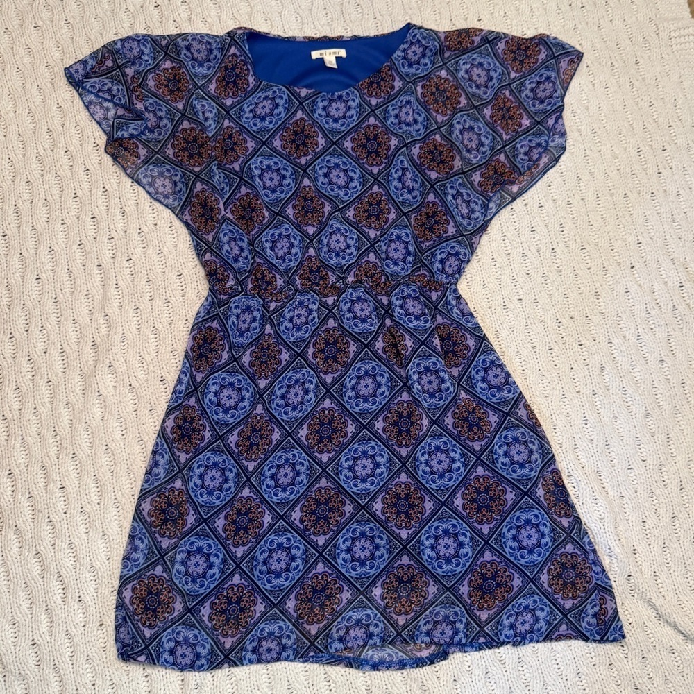 Miami Blue Patterned women’s Dress size M
